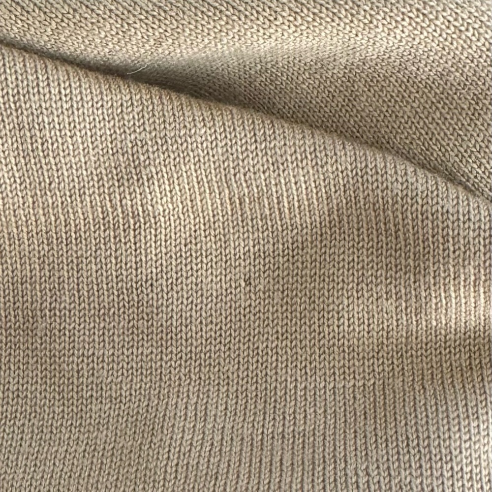 Ballantyne Scotland tan gold button wool Cardigan Sweater 40 M/L - Picture 10 of 13